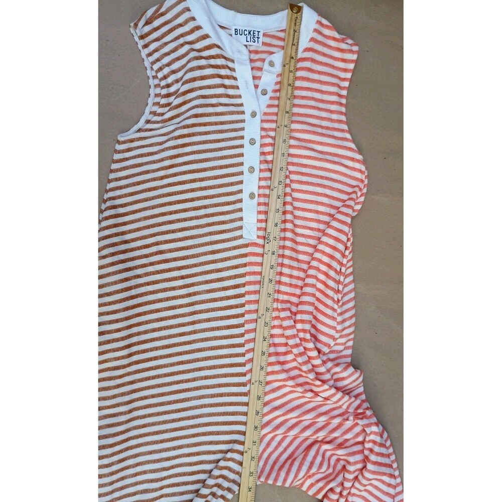 Bucket List Striped Two Tone Wide Leg Jumpsuit Small Medium Beach Lounge - Picture 6 of 8